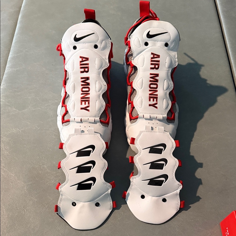Nike Air Money White and Red Sneakers